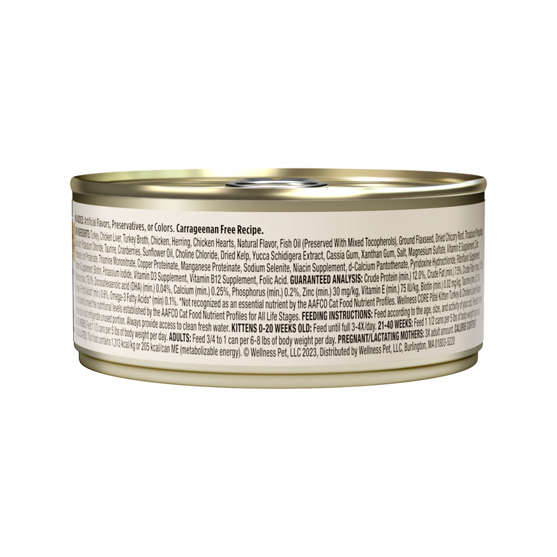 Canned Cat Food - CORE Pâté - KITTEN Turkey & Chicken Liver Recipe