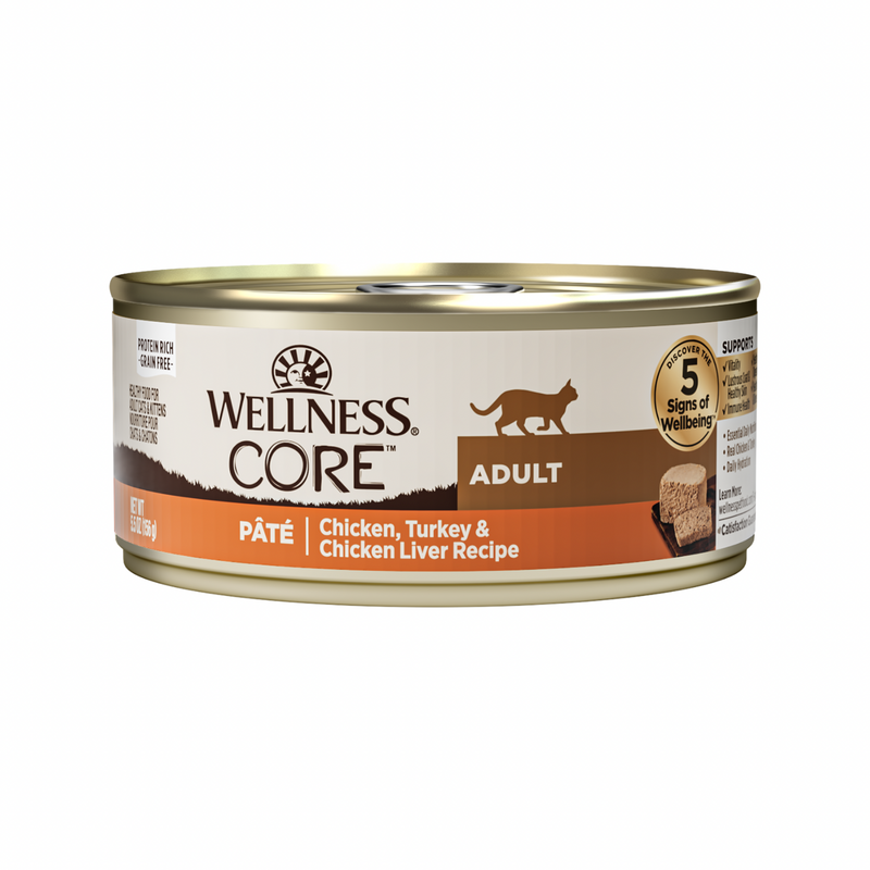 Nourriture pour chats en conserve - Core - Pâté classique - Recette de foie de poulet, de dinde et de poulet - 5,5 oz