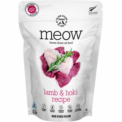 Freeze Dried Cat Food - Meow - Lamb & Hoki Recipe