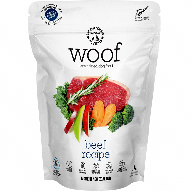 Freeze Dried Dog Food - Woof - Beef Recipe