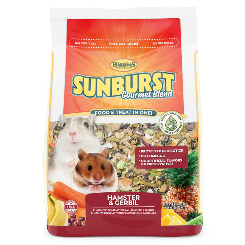 Hamster & Gerbil Food - SUNBURST Gourmet Blend - 2.5 lb