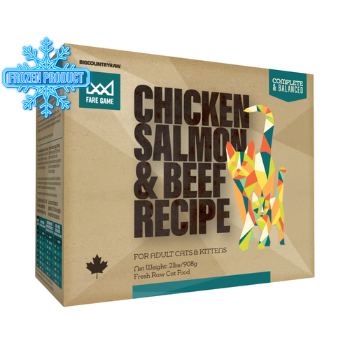 Cat Frozen Raw - FARE GAME - Chicken & Salmon & Beef