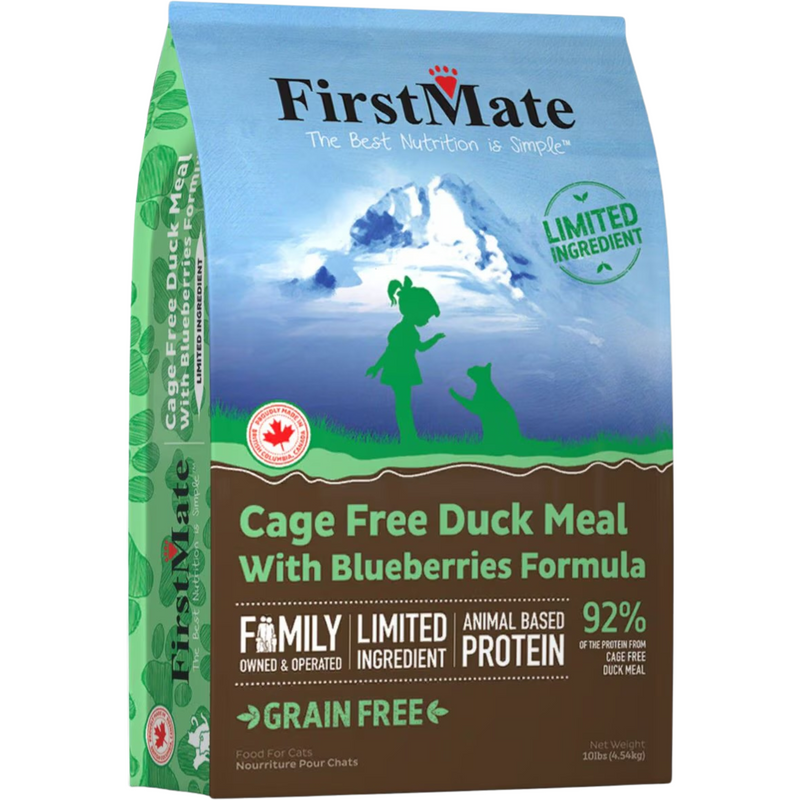 Dry Cat Food - Limited Ingredient - Cage Free Duck Meal & Blueberries