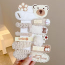 毛绒宠物发夹 - 14件套