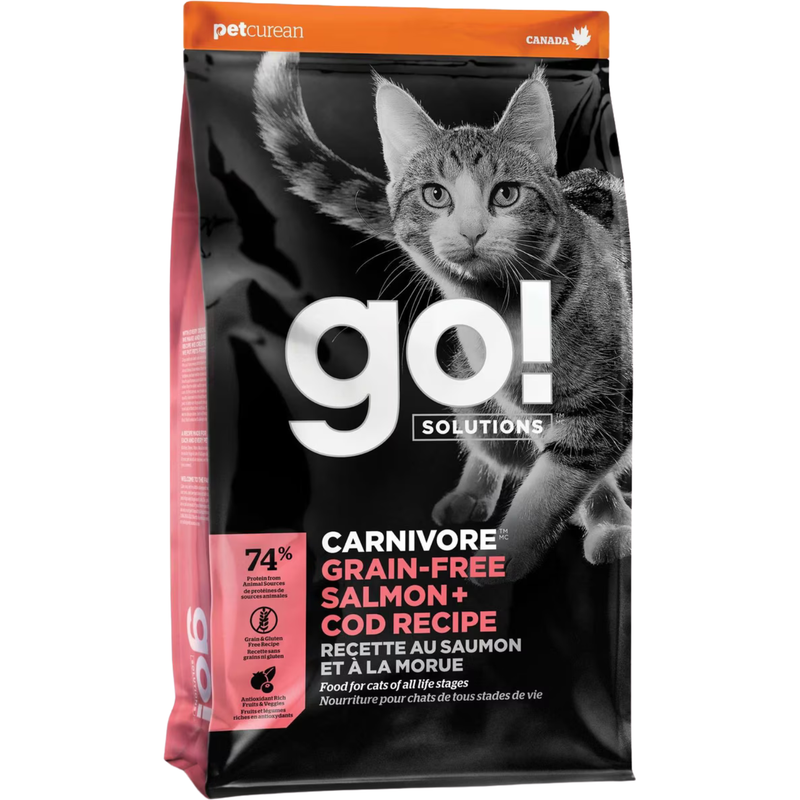 *(Please Use By 2027-01-28)* Dry Cat Food - CARNIVORE - Grain Free Salmon + Cod Recipe - 16 Lb