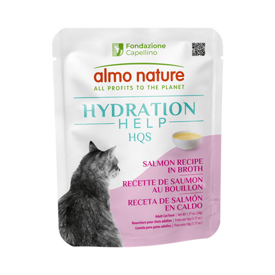Wet Cat Food - Hydration Help HQS - Salmon Recipe in Broth - Adult