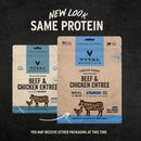 Freeze Dried Cat Food - Crunchy Mini Nibs - Beef & Chicken
