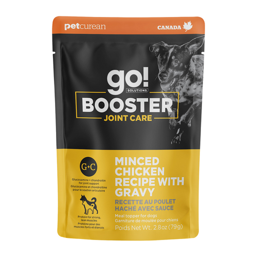 *(Please Use By 2026-09-18)* Wet Dog Food Topper - Joint Care Minced Chicken with Gravy Booster - 2.8 oz pouch