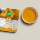 Récolte le bouillon d'os de poulet