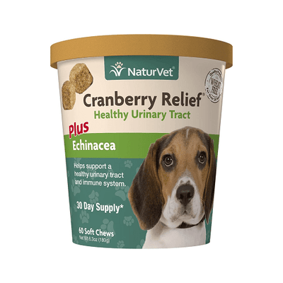 *(Best By 2025-02-30)* Dog Urinary Care Supplement - Cranberry Relief Soft Chew (Plus Echinacea) - 60 ct cup