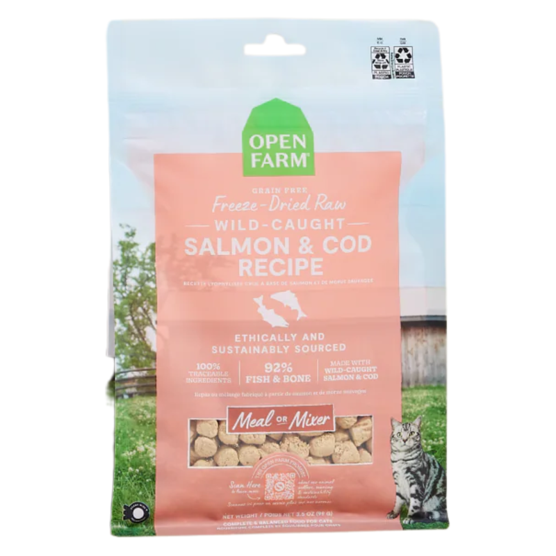 Freeze Dried Cat Food - Wild Caught Salmon & Cod Recipe Dinner Morsels ...