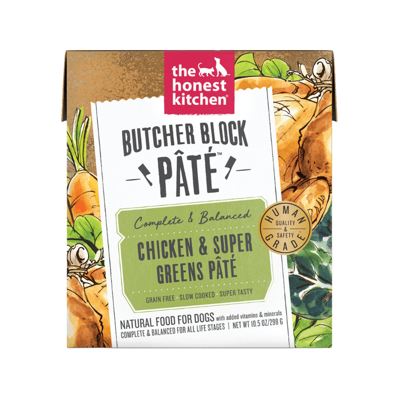 *(Best By 2025-02-08)* Wet Dog Food - BUTCHER BLOCK PÂTÉ - Chicken & Super Greens - 10.5 oz