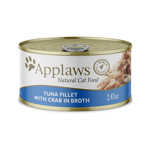 *(Best By 2025-02-18)* Canned Cat Treat - Tuna with Crab in Broth - 2.47 oz