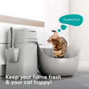 Cat Litter Disposal System - Easy Roll Pail with Scoop, Holder & Refill (Up To 4 Months)