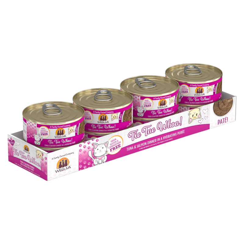 Canned Cat Food - Paté - Tic Tac Whoa! - Tuna & Salmon Dinner in a Hydrating Purée