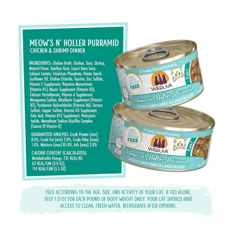 猫罐头 - 经典肉酱 - Meows N' Holler PurrAmid - 鸡肉大虾饭
