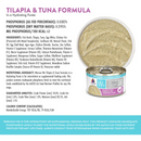 Canned Cat Food Supplement - Wx Phos Focused - Tilapia & Tuna Formula in a Hydrating Purée