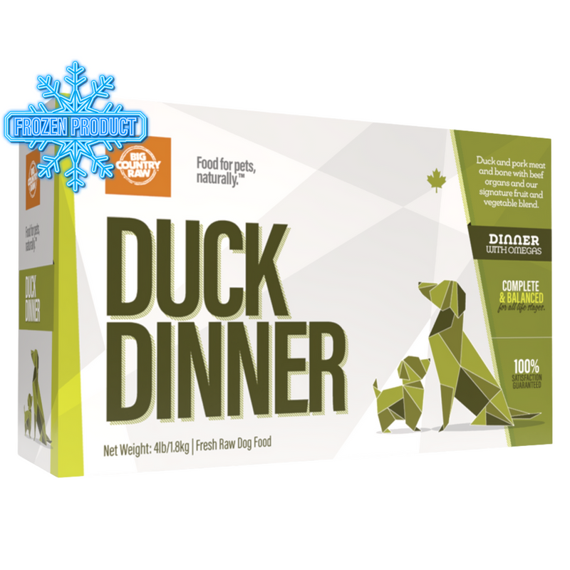 犬用冰鲜生骨肉 - 鸭肉晚餐（盒装）- 4磅