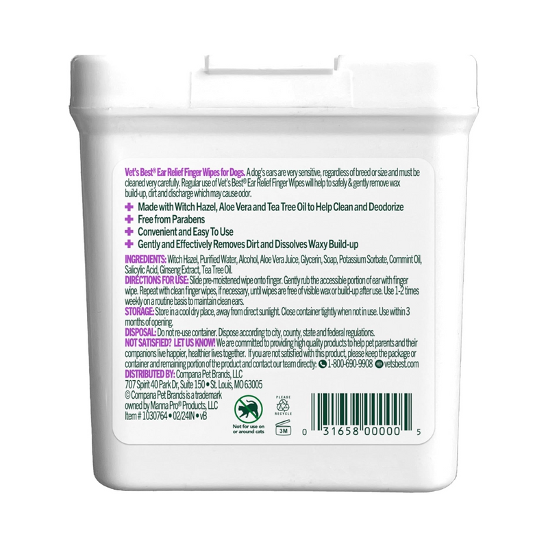 Ear Relief Finger Wipes For Dogs