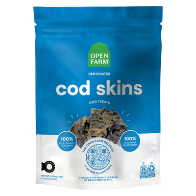 Treat de chien déshydraté - Skins de morue - 2,25 oz