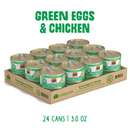 Nourriture pour chats en conserve - Classic - Oeufs verts et poulet - avec poulet et œuf dans la soupe de pois
