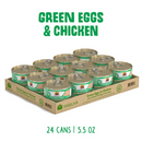 Nourriture pour chats en conserve - Classic - Oeufs verts et poulet - avec poulet et œuf dans la soupe de pois