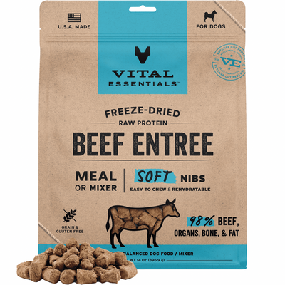 Freeze Dried Dog Food - Soft Nibs - Beef