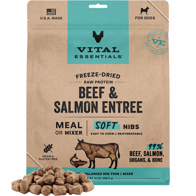 Freeze Dried Dog Food - Soft Nibs - Beef & Salmon