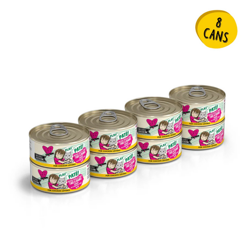 Canned Cat Food - BFF PLAY Paté - Take a Chance - Chicken, Duck & Turkey Dinner in a Hydrating Purée