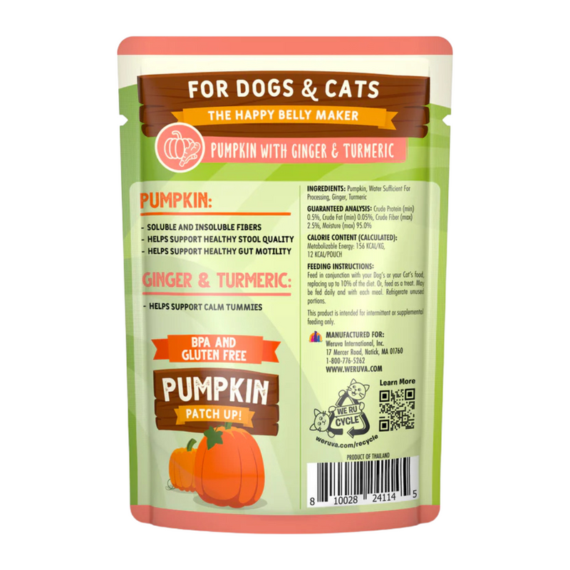 Wet Food Supplement For Dogs & Cats - PUMPKIN PATCH UP! - Pumpkin with Ginger & Turmeric
