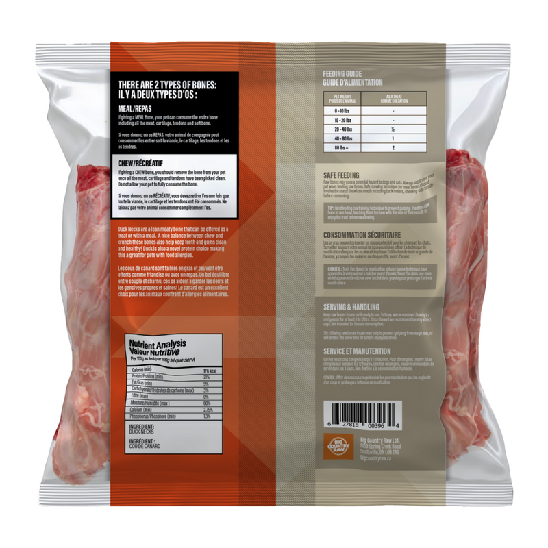 Frozen Raw Bones - Duck Necks