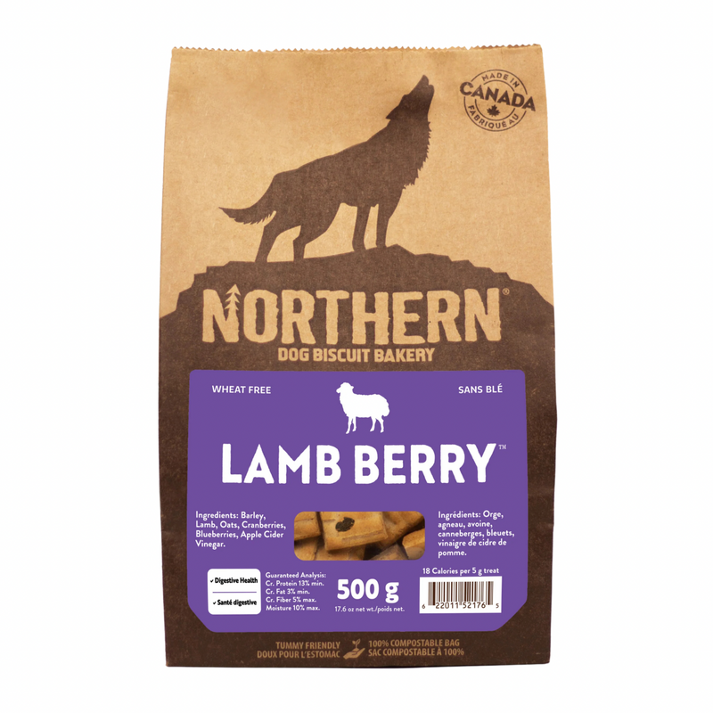 Plant Based Dog Biscuits - Lamb Berry - 500 g