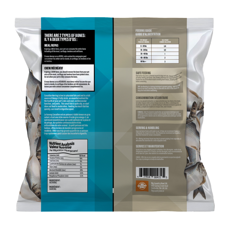 Frozen Raw Bones - Herring
