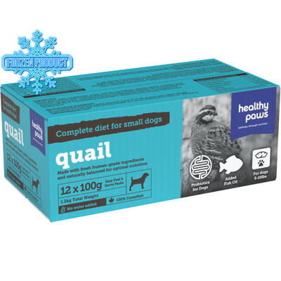 *(Please Use By 2026-08-21)* Dog Frozen Raw - Small Breed - Quail - 12 × 100 g
