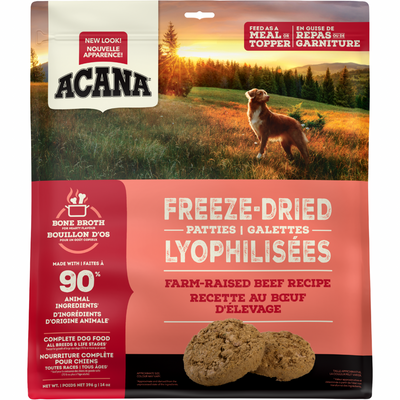 Freeze Dried Raw Dog Food - Farm Raised Beef Recipe - Patties