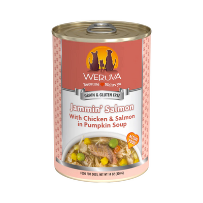 Canned Dog Food - CLASSIC - Jammin’ Salmon - with Chicken & Salmon in Pumpkin Soup