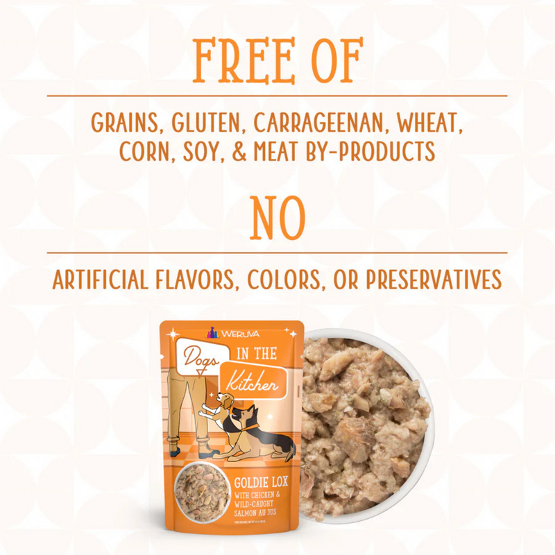 Wet Dog Food - Dogs in the Kitchen - Goldie Lox - Chicken & Wild Caught Salmon Au Jus