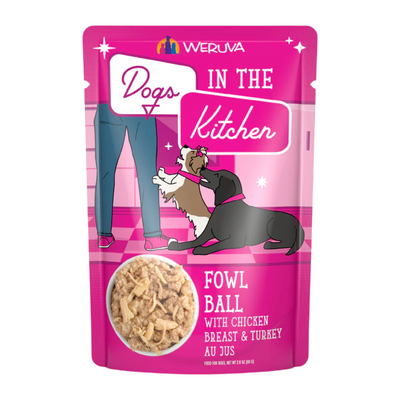 Wet Dog Food - Dogs in the Kitchen - Fowl Ball - Chicken Breast & Turkey Au Jus