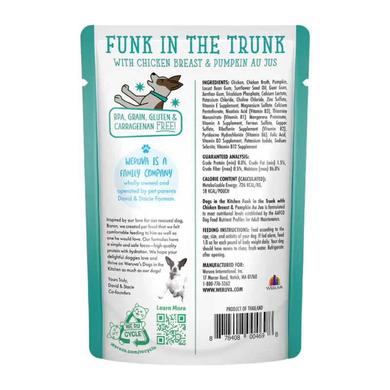 Wet Dog Food - Dogs in the Kitchen - Funk in the Trunk - Chicken Breast & Pumpkin Au Jus