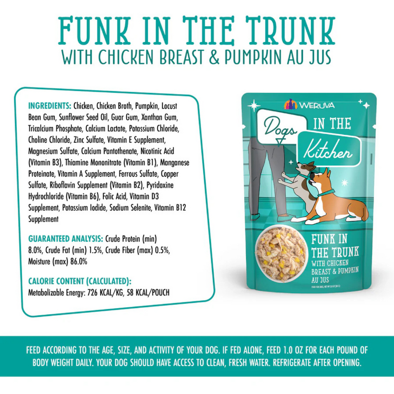Wet Dog Food - Dogs in the Kitchen - Funk in the Trunk - Chicken Breast & Pumpkin Au Jus