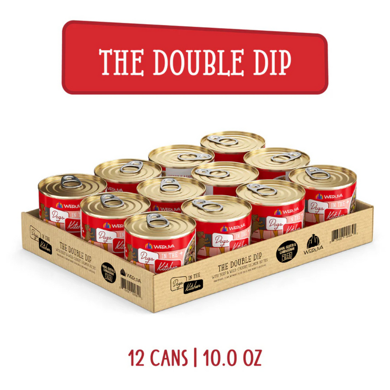 Canned Dog Food - Dogs in the Kitchen - The Double Dip - Beef & Wild Caught Salmon Au Jus