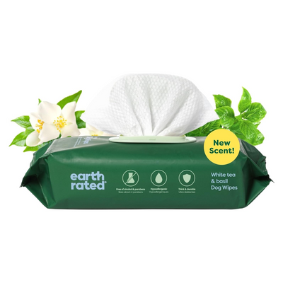 Textured Pet Grooming Wipes - White Tea & Basil