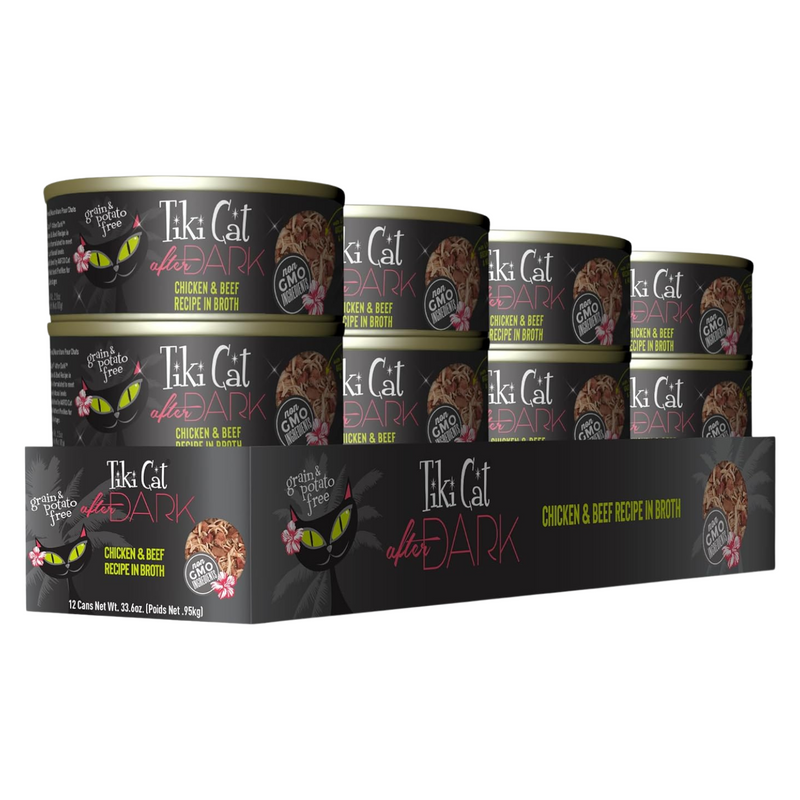 Canned Cat Food - AFTER DARK - Chicken & Beef Recipe in Broth