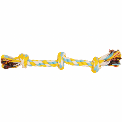 Rope Dog Toy - Sky Blue & Yellow