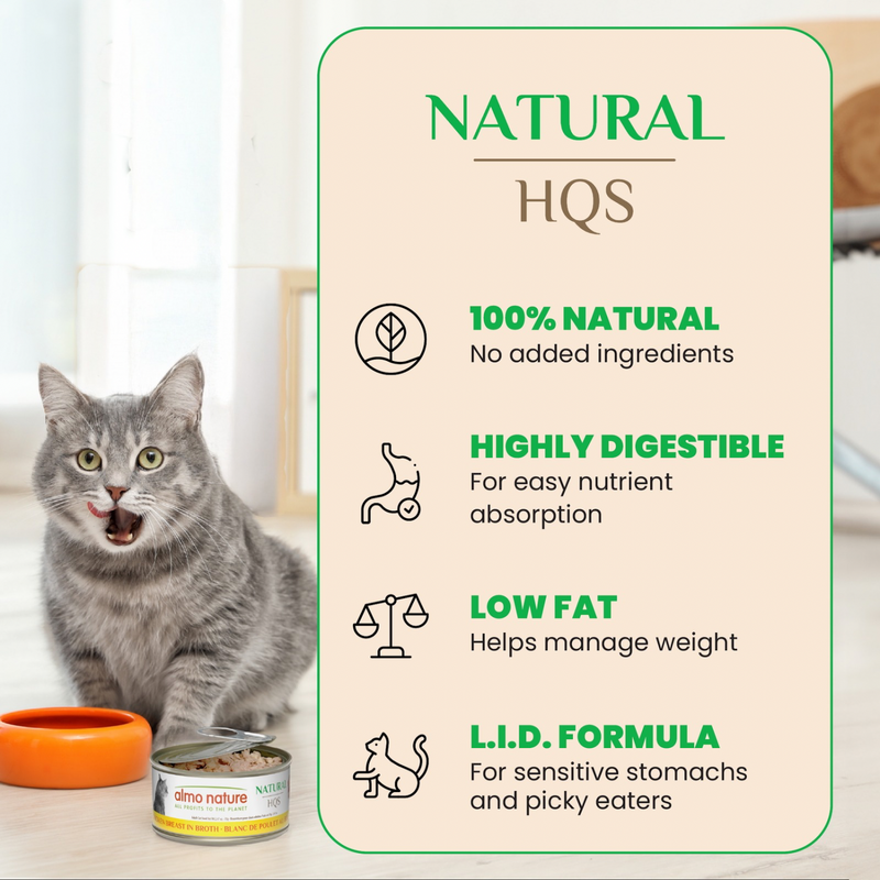 Canned Cat Treat - Natural HQS - Tuna & Shrimp in Broth - Adult