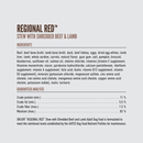Alimentation pour chiens en conserve - Alimentation humide de qualité supérieure - Adulte - Ragoût rouge régional avec bœuf râpé et agneau - 12,8 oz