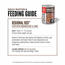 Alimentation pour chiens en conserve - Alimentation humide de qualité supérieure - Adulte - Ragoût rouge régional avec bœuf râpé et agneau - 12,8 oz