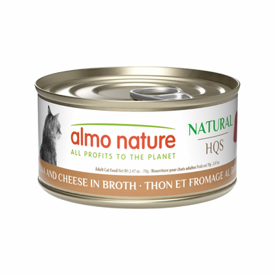 Canned Cat Treat - Natural HQS - Tuna & Cheese in Broth - Adult