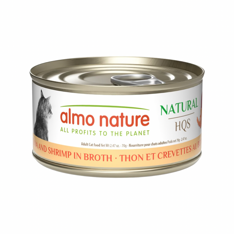 Canned Cat Treat - Natural HQS - Tuna & Shrimp in Broth - Adult