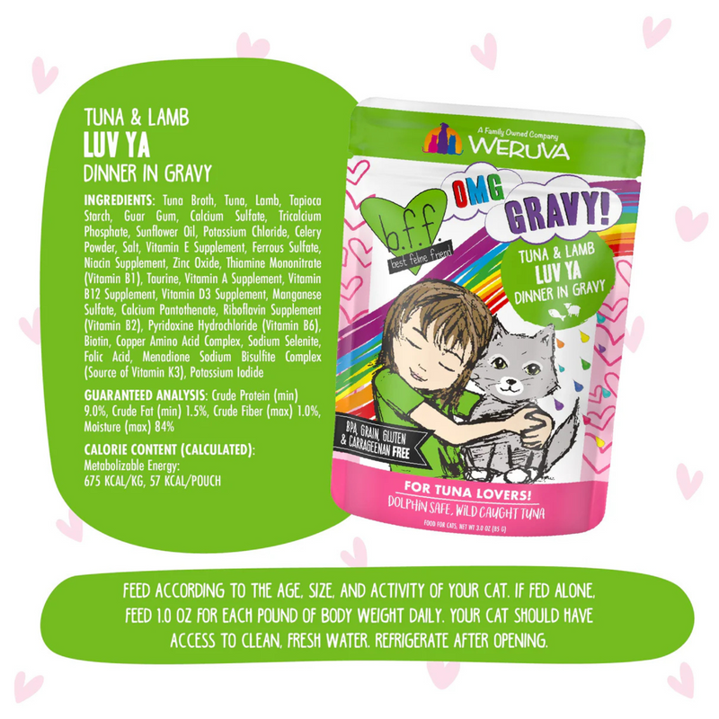 猫湿粮 - BFF OMG 酱汁系列！- Luv Ya - 金枪鱼羊肉酱汁主食配方